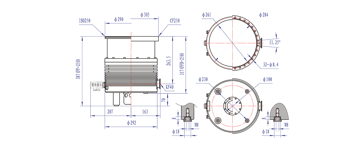 Turbo-H250/2000-FF渦輪分子泵