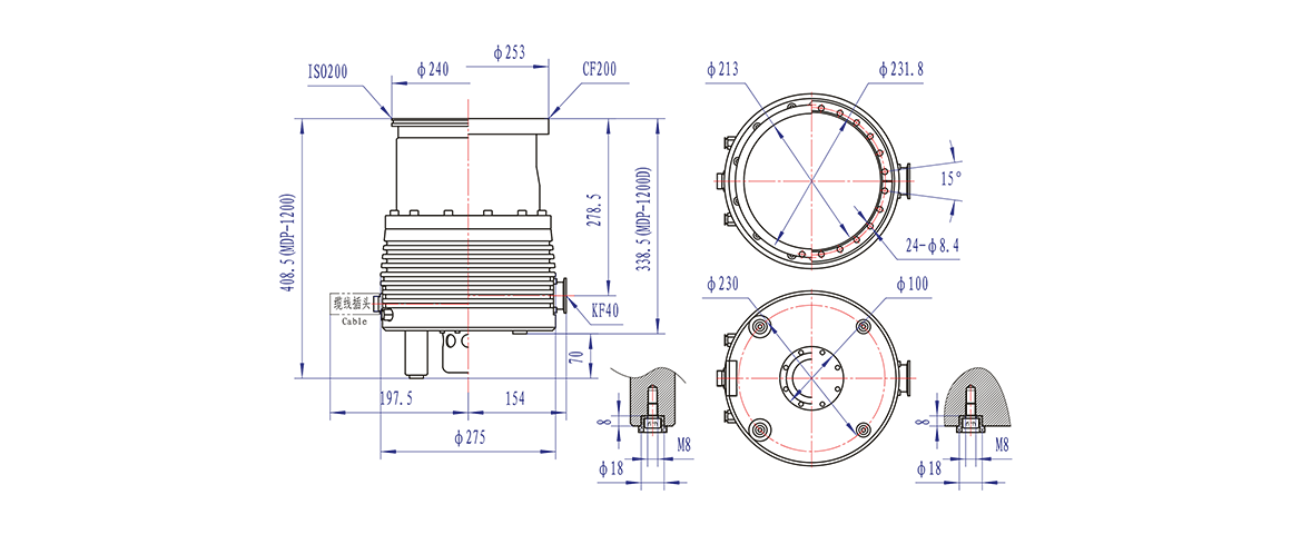 Turbo-H1200-MD渦輪分子泵